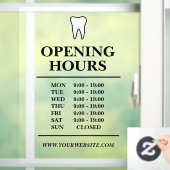 歯医者の診療時間テンプレート ウィンドウサイン (ホーム)