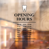 歯医者の診療時間テンプレート ウィンドウサイン (シート2)