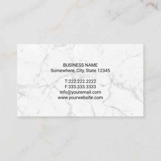 歯医者の銅歯のロゴトレンディー大理石歯科 名刺 (裏面)