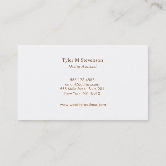 歯医者のOffice Toothロゴ 名刺 (裏面)