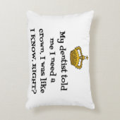 歯医者は王冠を必要とする アクセントクッション (正面(垂直))