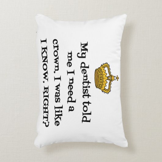 歯医者は王冠を必要とする アクセントクッション (正面(垂直))