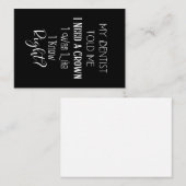 歯医者は私にクラウンユーモアの歯科が必要だと言った ノートカード (正面/裏面)