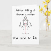 **歯医者は退職**歯を埋め尽くさない カード (黄色い花)