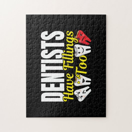 歯医者も詰め物を持っている – 歯科感覚パン ジグソーパズル (縦)