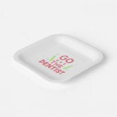 "歯医者を見に行く:明るいスマイル先!T-シャツ ペーパープレート (傾斜あり)