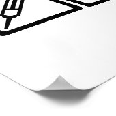 歯医者アイコンの記号 ポスター (角)