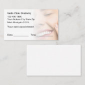 歯医者アポイントメントのリマインダ名刺  名刺 (正面/裏面)