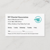 歯医者アポイントメントテンプレート名刺 名刺 (正面)