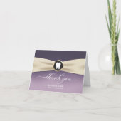 歯医者エレガントパープルグラデーション歯科ありがとう サンキューカード (正面)