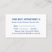 歯医者エレガント歯ロゴアポイントメント事業 予約カード (裏面)