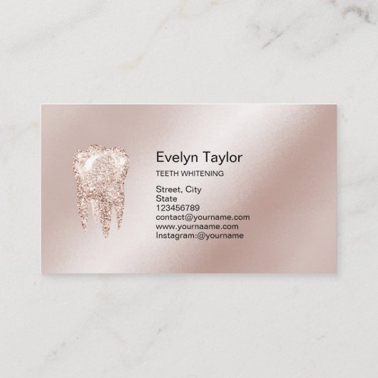 歯医者エレガント歯科クリニック歯のホワイトニング 名刺 (裏面)