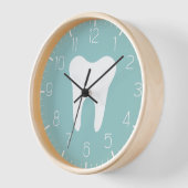 歯医者オフィス歯白歯時計 壁時計 (傾斜)