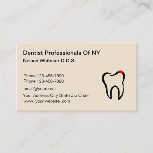 歯医者オフィス歯科プロフェッショナル 名刺 (正面)
