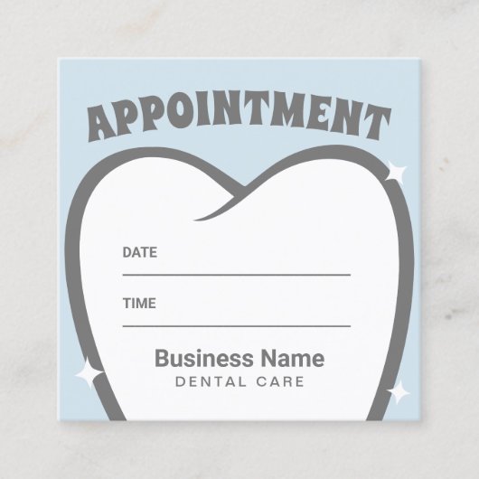 歯医者キュート歯歯科医院アポイントメント 予約カード (正面)