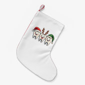 歯医者クリスマスサンタフロスクリスマスツリー スモールクリスマスストッキング (正面 (吊り時))