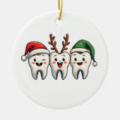 歯医者クリスマスサンタフロスクリスマスツリー セラミックオーナメント (正面)