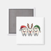 歯医者クリスマスサンタフロスクリスマスツリー マグネット (正面/裏面)