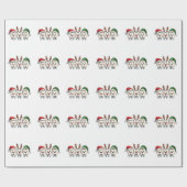 歯医者クリスマスサンタフロスクリスマスツリー ラッピングペーパー (フラット)