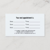 歯医者クリーン歯歯科医院アポイントメント 予約カード (裏面)