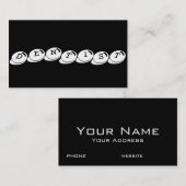 歯医者シンプル白黒文字 名刺 (正面/裏面)