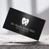 歯医者スパークル歯のロゴブラック&ホワイトデンタル 名刺