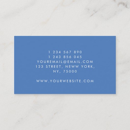 歯医者デンタルケア歯科矯正医ブルー&ピンクキッズ 名刺 (裏面)