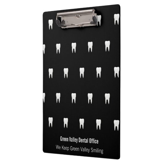 歯医者パーソナライズされた白黒歯 クリップボード (左)
