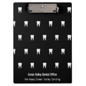 歯医者パーソナライズされた白黒歯 クリップボード (正面)