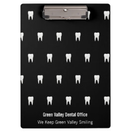 歯医者パーソナライズされた白黒歯 クリップボード
