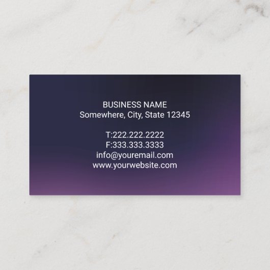 歯医者パープルモダン歯科医院 名刺 (裏面)