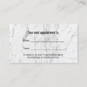 歯医者ホワイトマーブルデンタルケアアポイントメント 予約カード (裏面)