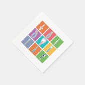 歯医者ポップ・アートの歯科歯ドクターティース スタンダードカクテルナプキン (角)