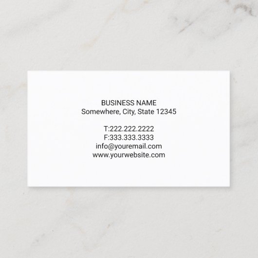 歯医者ミニマル歯のロゴのプレーン歯科医院 名刺 (裏面)