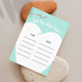 歯医者ミントグリーンデンタルケアアポイントメント 予約カード