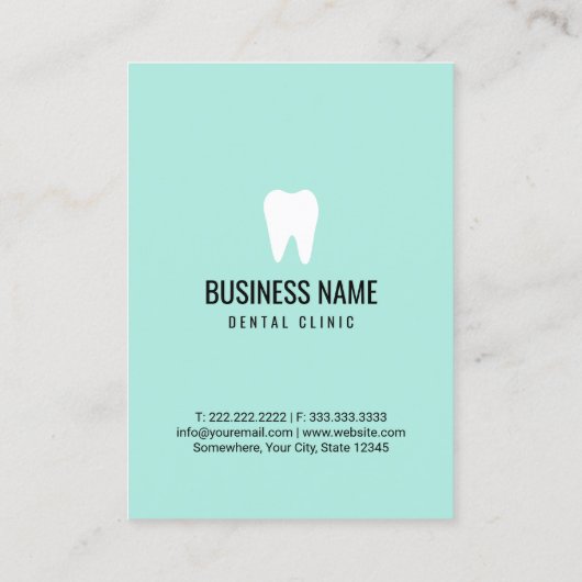 歯医者ミントグリーンデンタルケアアポイントメント 予約カード (裏面)