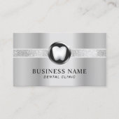 歯医者モダンシルバーメタルラグジュアリー歯科医院 名刺 (正面)