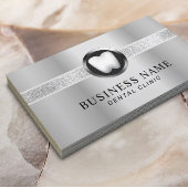 歯医者モダンシルバーメタルラグジュアリー歯科医院 名刺