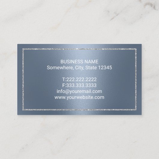 歯医者モダンダスティブルー歯科医院 名刺 (裏面)