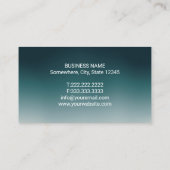 歯医者モダンティール（緑がかった色）グラデーション歯科医院 名刺 (裏面)