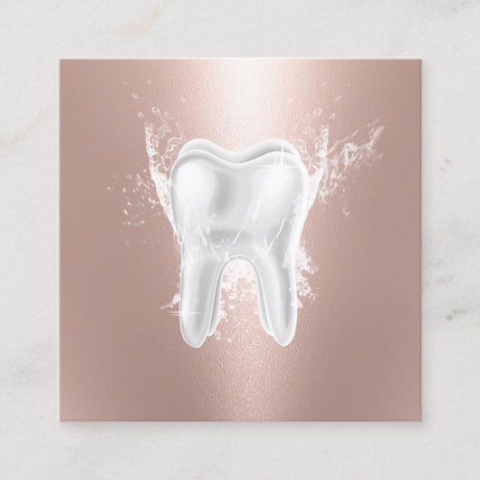 歯医者モダンバラ金ゴールド歯科診療所 スクエア名刺 (正面)