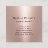 歯医者モダンバラ金ゴールド歯科診療所 スクエア名刺 (裏面)