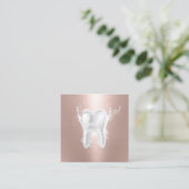 歯医者モダンバラ金ゴールド歯科診療所 スクエア名刺 (スタンド正面)