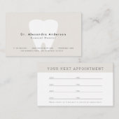 歯医者モダンライトベージュアポイントメントカード 名刺 (正面/裏面)