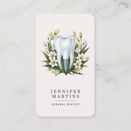 歯医者モダンロゴ 名刺 (正面)