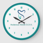 歯医者モダン事務所の編集可能な待合室の時計 ラージ壁時計 (正面)