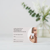 歯医者モダン事務所アポイントメントカード予算 予約カード (スタンド正面)