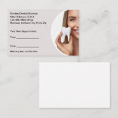 歯医者モダン事務所アポイントメントカード予算 予約カード (正面/裏面)