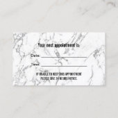 歯医者モダン大理石デンタルケアアポイントメント 予約カード (裏面)