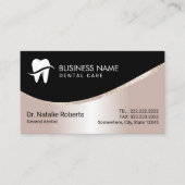 歯医者モダン歯バラ金ゴールドデンタルケア 予約カード (正面)